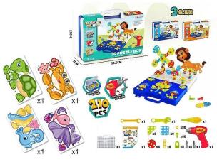 Opakowanie Układanka puzzle do przykręcania w walizce