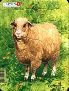 Układanka Rysunki zwierząt Owca 5 elementów. Wydawca: Larsen. Multiszop.pl Opakowanie Układanka Rysunki zwierząt Owca 5 elementów