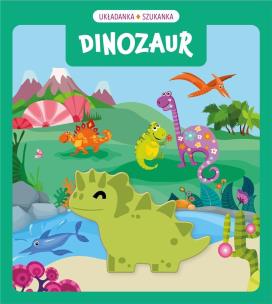 Okładka książki Układanka szukanka. Dinozaury