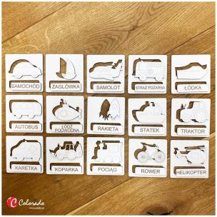 Opakowanie Układanka tematyczna - środki transportu