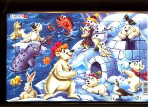 Układanka Zwierzęta w Arktyce. Wydawca: Larsen. Multiszop.pl Opakowanie Układanka Zwierzęta w Arktyce