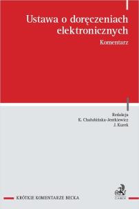 Okładka książki Ustawa o doręczeniach elektronicznych. Komentarz