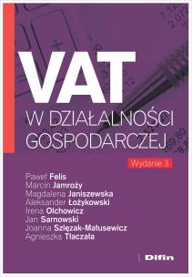 Okładka książki VAT w działalności gospodarczej w.3