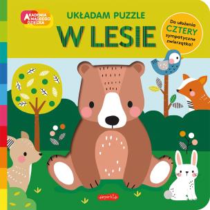 Okładka książki W lesie. Akademia mądrego dziecka. Układam puzzle