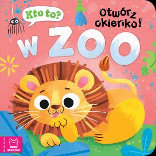 Okładka książki W zoo. Kto to? Puk, puk! Otwórz okienko!