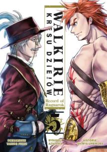 Walkirie Kresu Dziejów Record of Ragnarok. Tom 5. Autor: Takumi Fukui. Multiszop.pl Okładka książki Walkirie Kresu Dziejów Record of Ragnarok. Tom 5