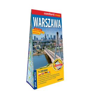 Warszawa laminowany plan miasta 1:29 000. Wydawca: ExpressMap. Multiszop.pl Opakowanie Warszawa laminowany plan miasta 1:29 000