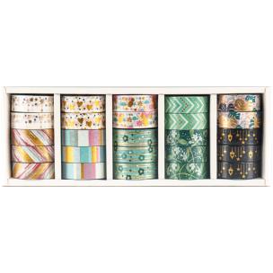 Washi Tape Gold Narcissus SET1 display mix 25 sztuk. Wydawca: Narcissus. Multiszop.pl Opakowanie Washi Tape Gold Narcissus SET1 display mix 25 sztuk