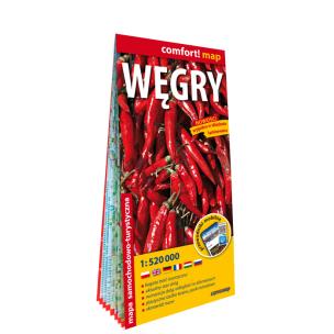 Okładka książki Węgry laminowana mapa samochodowo-turystyczna 1:520 000