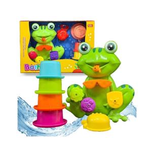 Wesoła Żabka z kubkami do kąpieli. Wydawca: Lena. Multiszop.pl Opakowanie Wesoła Żabka z kubkami do kąpieli