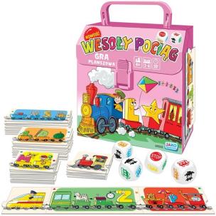 Wesoły pociąg gra planszowa (różowy). Wydawca: Jako. Multiszop.pl Opakowanie Wesoły pociąg gra planszowa (różowy)