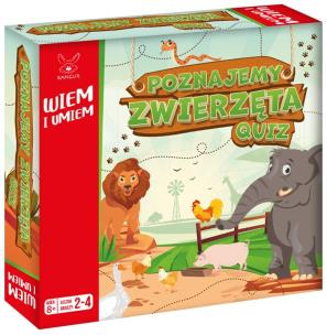 Wiem i Umiem. Poznajemy Zwierzęta Quiz. Wydawca: Kangur. Multiszop.pl Opakowanie Wiem i Umiem. Poznajemy Zwierzęta Quiz