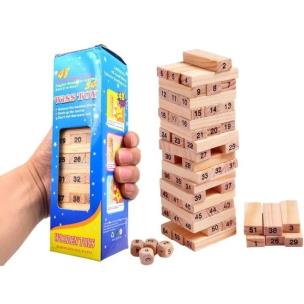 Opakowanie Wieża klocki drewniane 54el