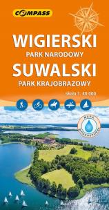 Okładka książki Wigierski Park Narodowy, Suwalski Park Krajobrazowy mapa laminowana