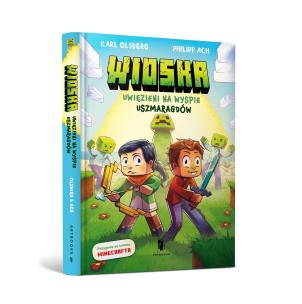Wioska. Uwięzieni na Wyspie Szmaragdów. Autor: Karl Olsberg. Multiszop.pl Okładka książki Wioska. Uwięzieni na Wyspie Szmaragdów