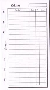 Opakowanie Wkład do organizera ST Zakupy