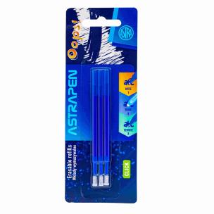 Opakowanie Wkłady wymazywalne Click niebieskie 0,5 mm Astrapen Oops! blister 3szt.