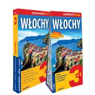 Włochy przewodnik 3w1 przewodnik+atlas+mapa. Autor: Lyasota Marta, Marta Natalia Wróblewska, Wojciech Wąsowicz, Kowalska Kamila, Fundowicz Agnieszka. Multiszop.pl Okładka książki Włochy przewodnik 3w1 przewodnik+atlas+mapa