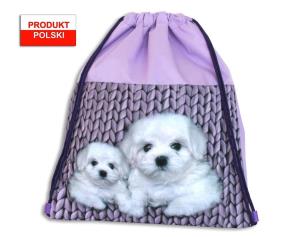 Opakowanie Worek na buty WAR-1285 fioletowy Pieski WARTA