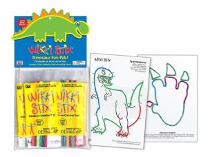 Woskowe sznureczki Party Dino. Wydawca: Wikki Stix. Multiszop.pl Opakowanie Woskowe sznureczki Party Dino