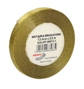 Opakowanie Wstążka brokatowa złota 12mmx22m