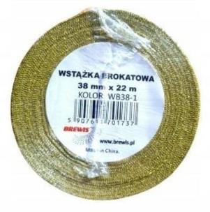 Opakowanie Wstążka brokatowa złota 38mmx22m