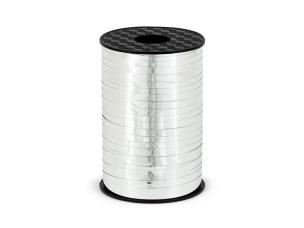 Opakowanie Wstążka plastikowa srebrna 5mmx225m