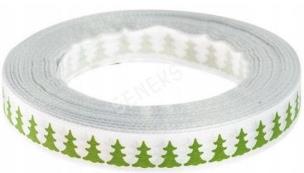 Opakowanie Wstążka satynowa z motywem świątecznym 12mmx22m