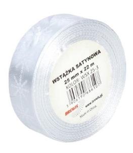 Opakowanie Wstążka satynowa z motywem świątecznym 25mmx22m