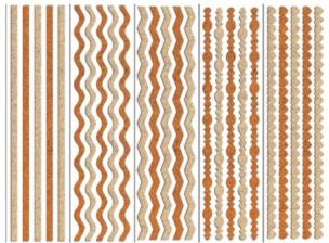 Opakowanie Wstążki samoprzylepne z brokatem 8x31cm