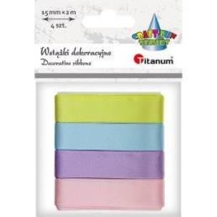 Opakowanie Wstążki satynowe 15mm/2m 6 kolorów