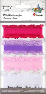 Opakowanie Wstążki satynowe 26mm x1m 4 kolory