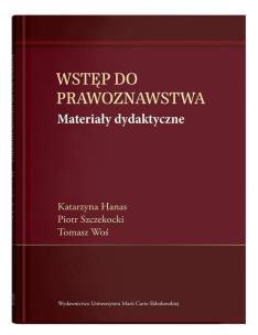 Okładka książki Wstęp do prawoznawstwa. Materiały dydaktyczne