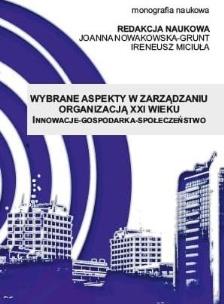 Okładka książki Wybrane aspekty w zarządzaniu organizacją XXI w.
