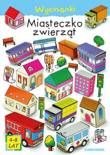 Wycinanki - Miasteczko zwierząt. Autor: Michałowska Tamara. Multiszop.pl Okładka książki Wycinanki - Miasteczko zwierząt