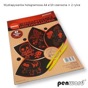 Opakowanie Wydrapywanka hologramowa A4 czerwona