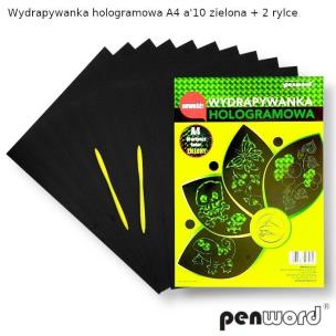 Opakowanie Wydrapywanka hologramowa A4 zielona