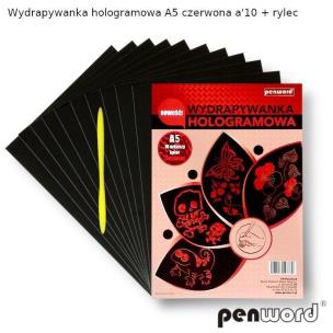 Opakowanie Wydrapywanka hologramowa A5 czerwona