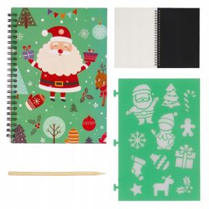 Opakowanie Wydrapywanka świąteczna z szablonami A5 10 arkuszy