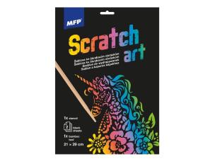 Opakowanie Wydrapywanka szablon A4 Unicorn + 2 kartki