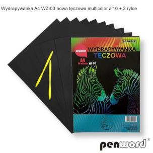 Opakowanie Wydrapywanka tęczowa A4 10 arkuszy WZ-03