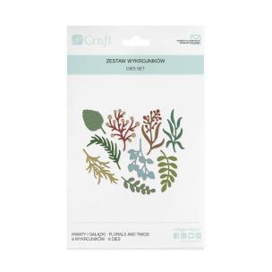Opakowanie Wykrojniki - kwiaty i gałązki 9szt