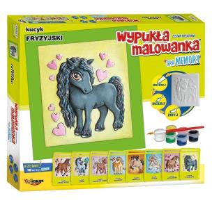 Opakowanie Wypukła malowanka Kucyk Fryzyjski + gra memory