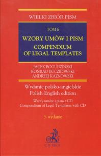 Okładka książki Wzory umów i pism z CD Compendium of Legal Templates t.6