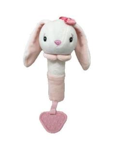 Opakowanie Zabawka z dźwiękiem króliczek z kokardką 17cm