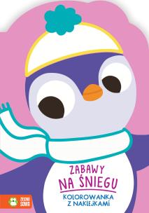 Okładka książki Zabawy na śniegu. Zimowe kolorowanie