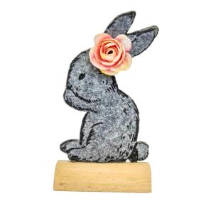Opakowanie Zając filcowy z kwiatem MIX