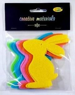 Opakowanie Zajaczki z filcu 10cm 10 szt mix