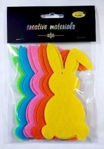 Opakowanie Zajączki z filcu 13cm 10szt mix