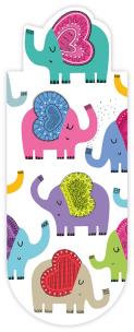 Opakowanie Zakładka magnetyczna owal Kolorowe słonie